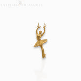 Ballerina Releve Arms 5th Gold-Toned - Pendant